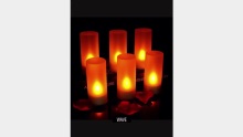 Jingrong LED Tealight Rechargeable Flameless Candle Light with Charging Station Yellow Color Change for Party Holiday Festivals Weddings Decoration