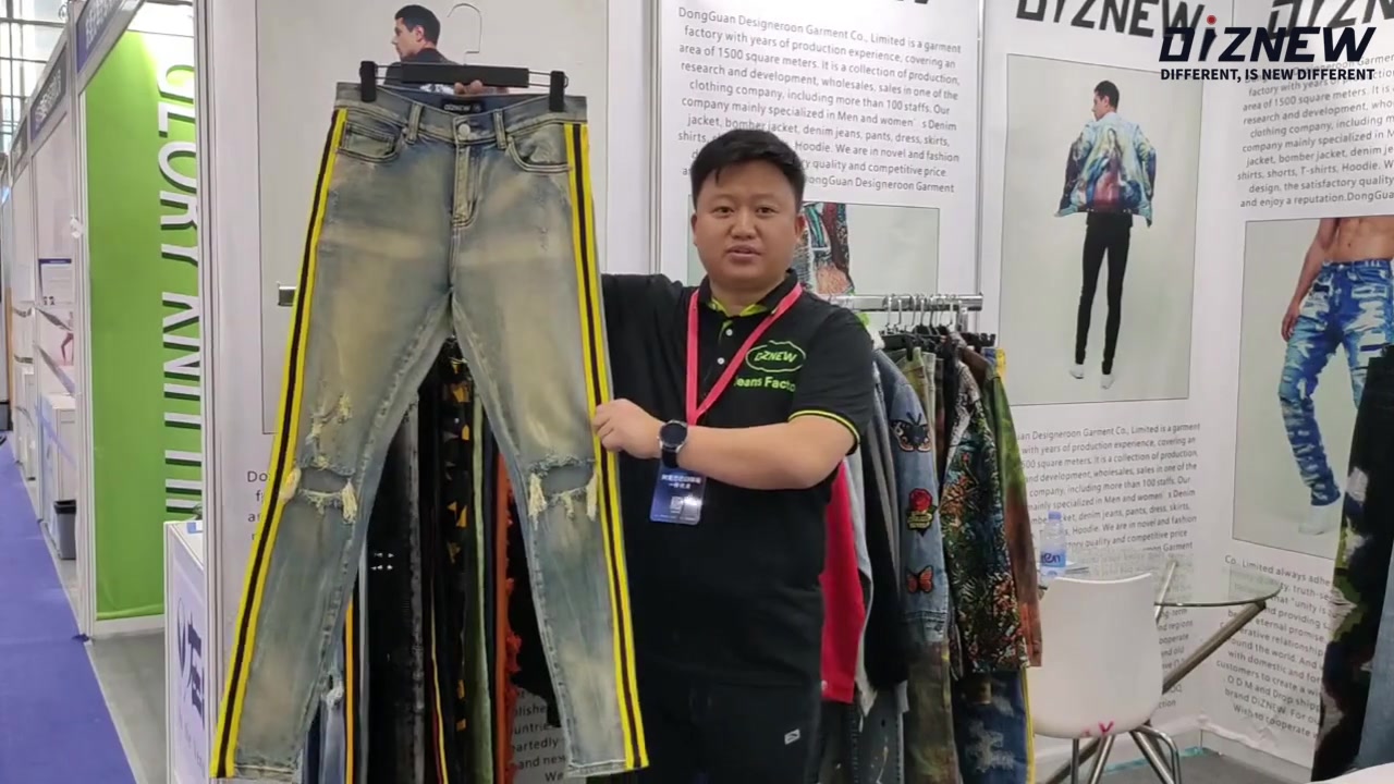 DiZNEW dongguan custom destroyed denim 