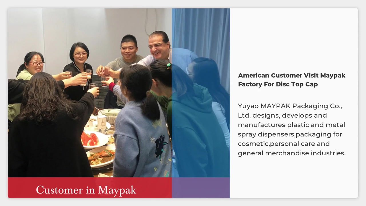 American Customer Visit Maypak Factory For Disc Top Cap
