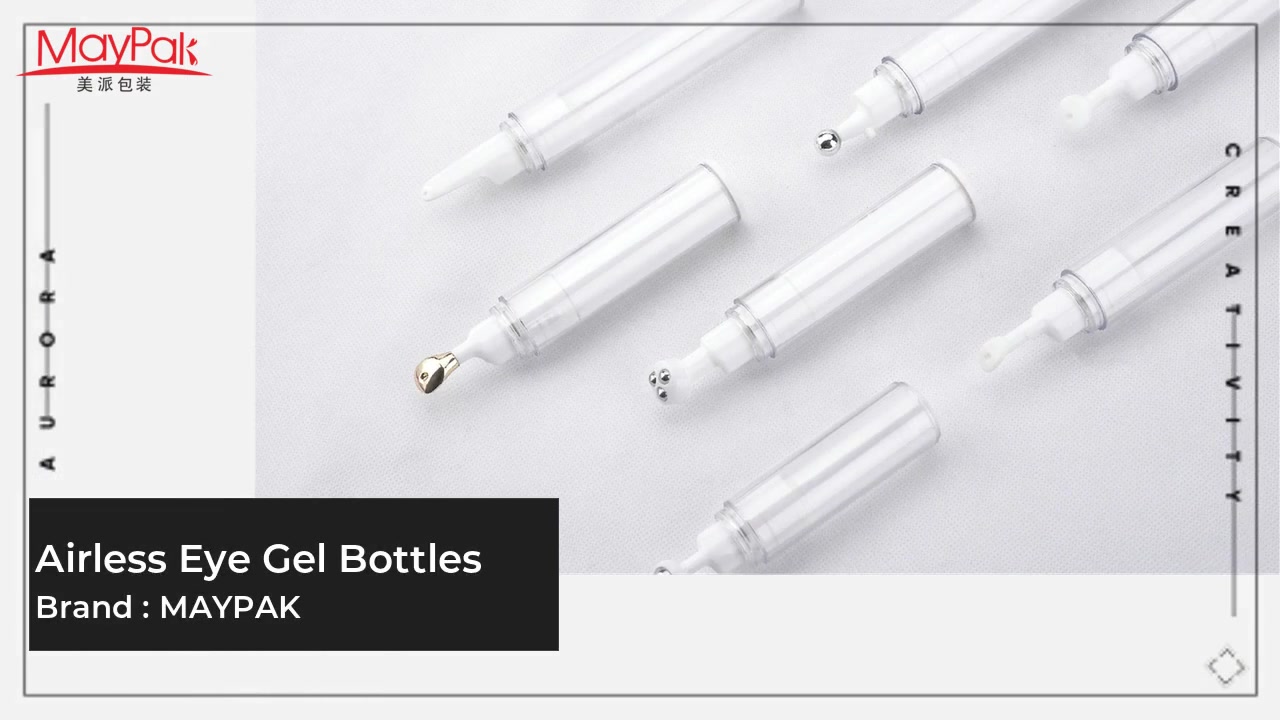 Airless Bottle 7.5ml 10ml 15ml Essence Plastic Eye Cream Applicator for Skin Care Packaging