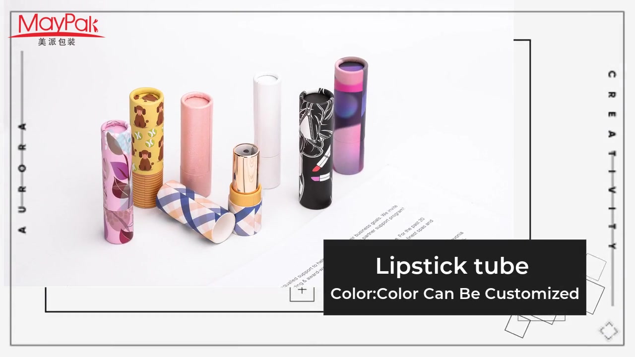 Lipstick Container Lip Packaging Empty Papery Lip Balm Tube Round Paper Cosmetic Lipstick Tube Refillable Bottle