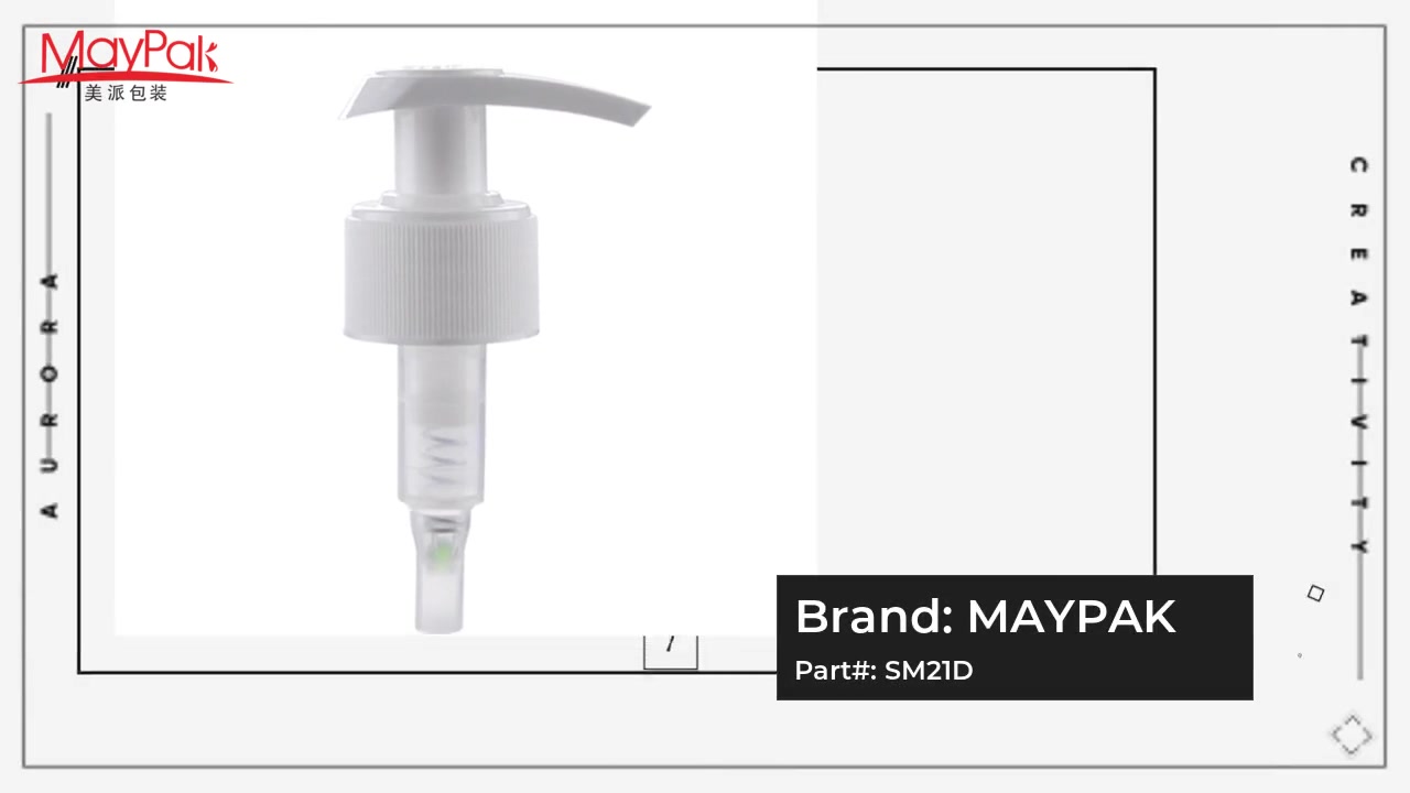 Eco Friendly 28Mm White PP Lotion Pump With Clip Cover Maypak