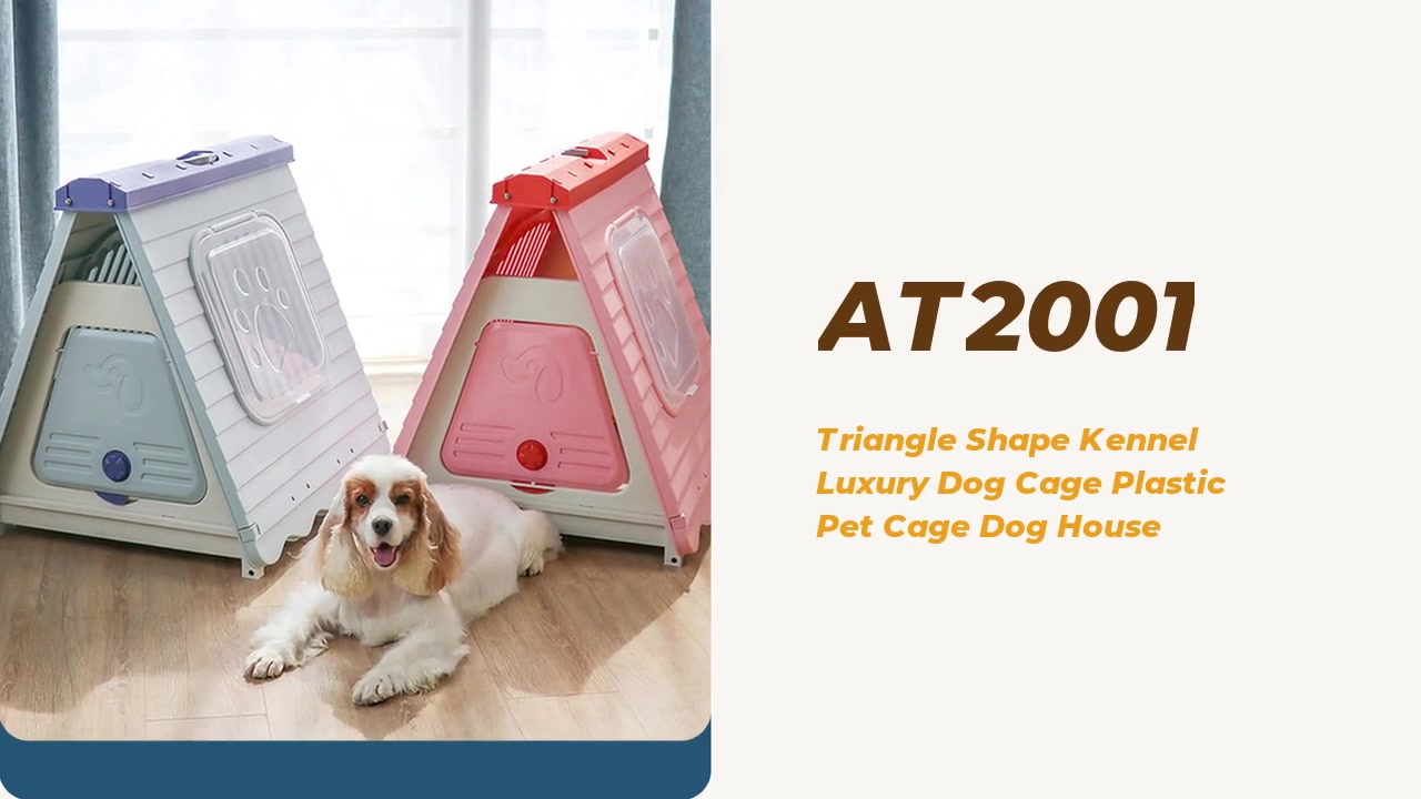 مخصص مثلث بيت الكلب الفاخرة الكلب قفص البلاستيك الحيوانات الأليفة قفص بيت الكلب المورد