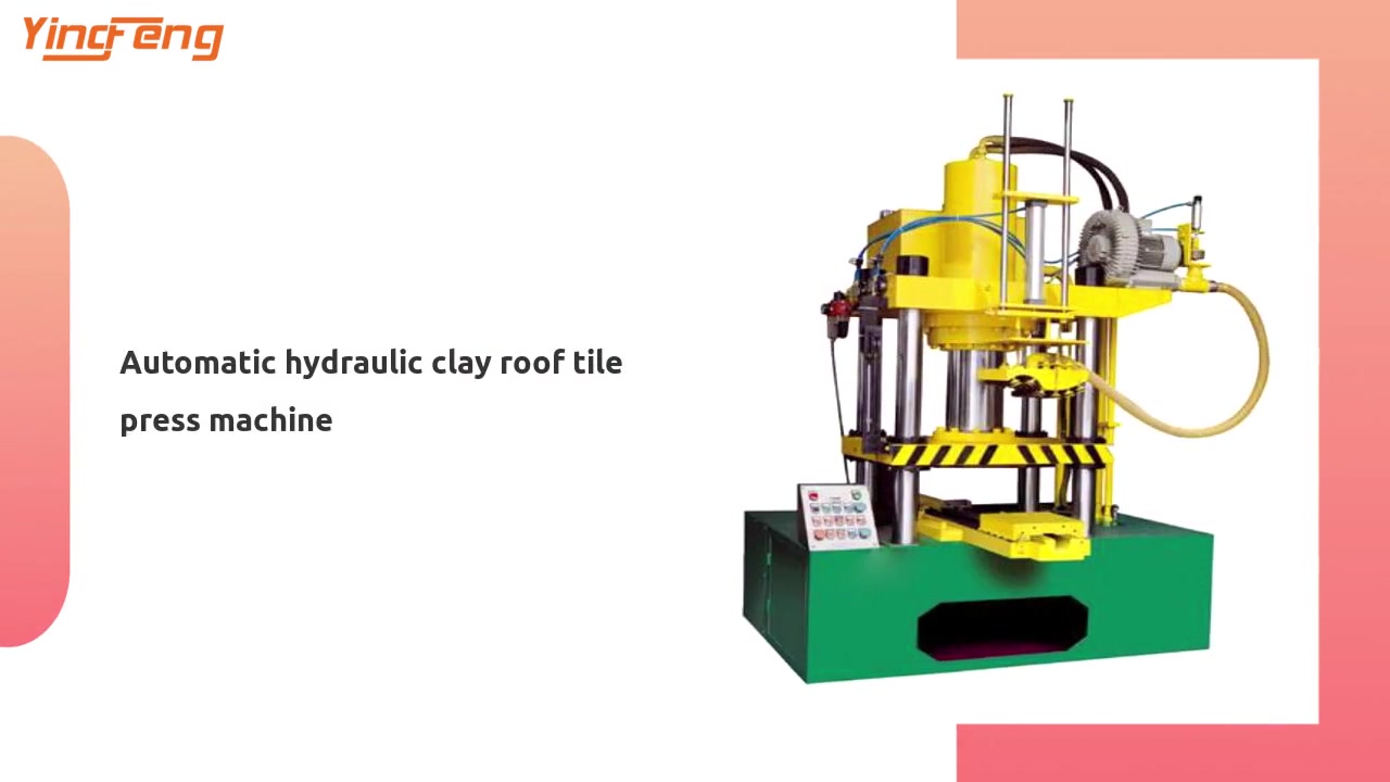 Automatic hydraulic clay roof tile press machine