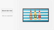 Dye Sublimation Blank Rubber Door Mat Non Woven Fabric Surface With NBR