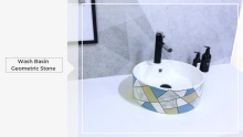 Wash Basin-Geometric Stone