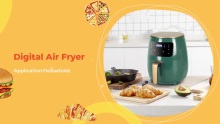 Tronkin 1600W 4L Digital Airfryers Oven Electric Mini Air Fryer Oil Free Air Fryer Oven Digital Air Deep Fryer