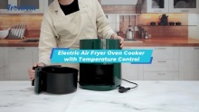 Electric Air Fryer Oven Cooker With Temperature Control, Non-Stick Fry Basket, Recipe Guide + Auto Shut Off Feature