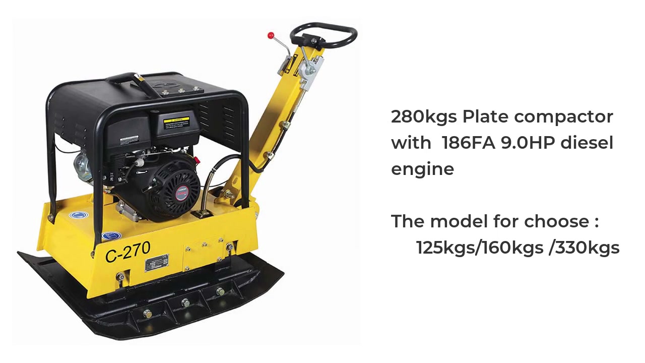 Ambongadiny C-270 Soil Reversible plate compactor amin'ny 36.0kn