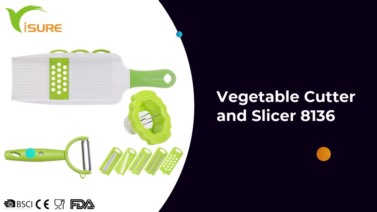 Cortador de verduras para picar ensaladas multifunción y cortador de verduras y cortador de frutas 8136