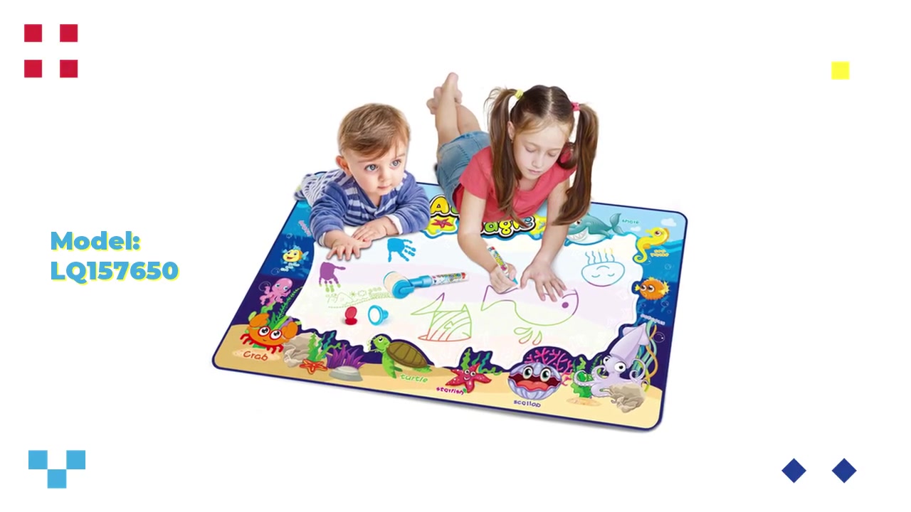Intro to OEM/Water Doodle Mat Writing Blanket Graffiti Puzzle Toys Doodle Mat/Patterns Will Disappear Lucky Toys