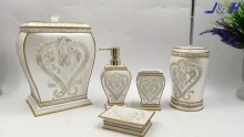 Polyresin-Middle East hotel style polyresin bathroom accessories set