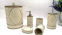 Polyresin-6 Pieces Classical style hotel home decoration polyresin bathroom accessories set