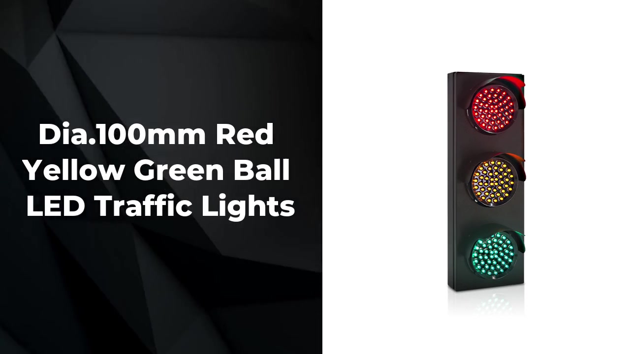 Dia.100mm Red Yellow Green Ball LED Traffic Lights BBM Traffic Light
