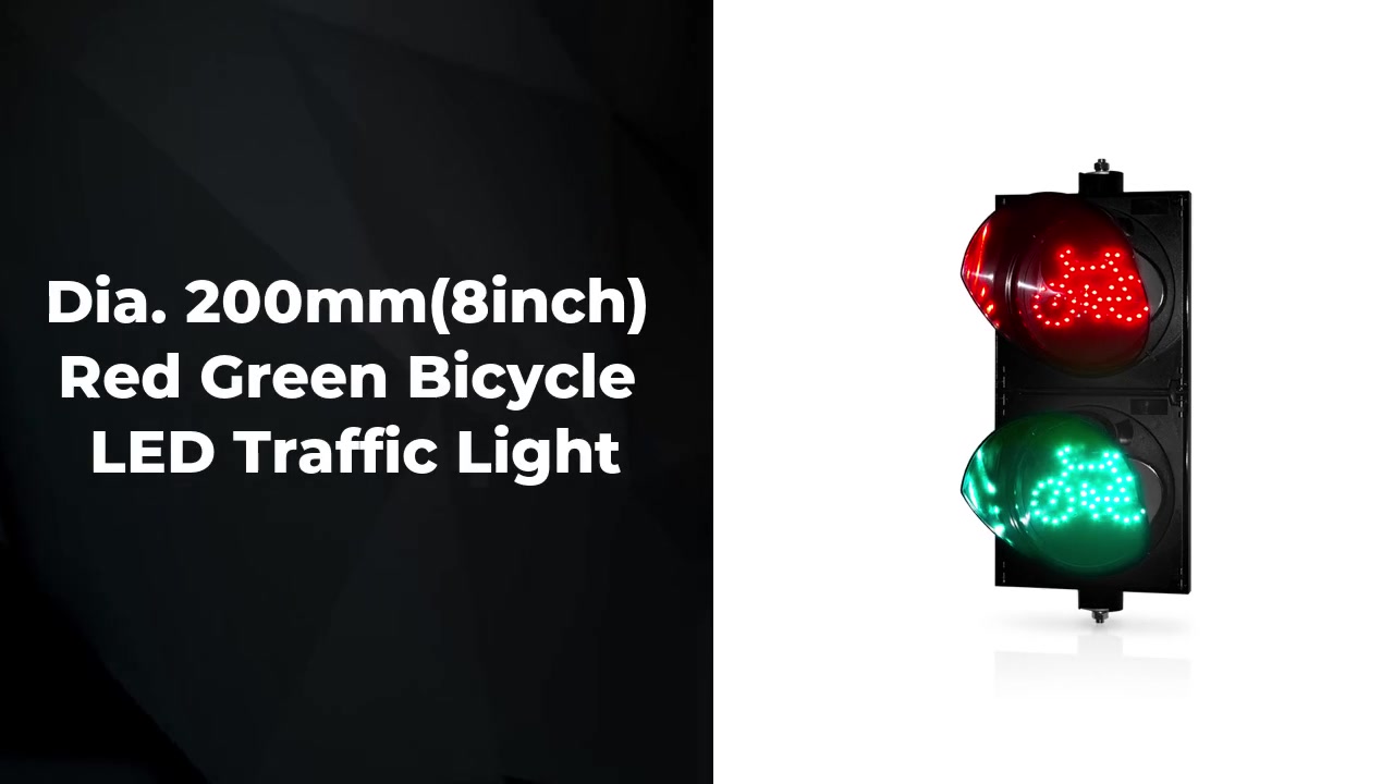 直径200mm(8インチ) 赤緑LED自転車信号機 - BBM信号機
