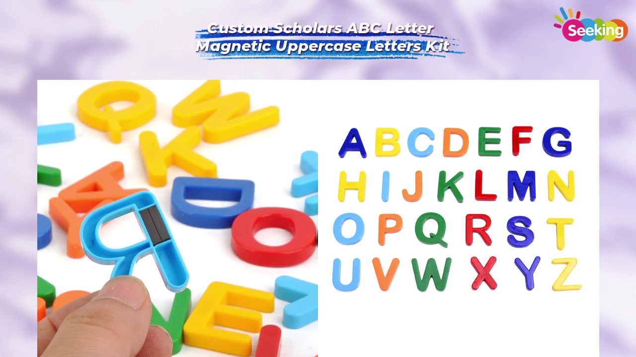 26pcs alphabet aimant majuscule minuscule lettre magnétique aimant éducatif  