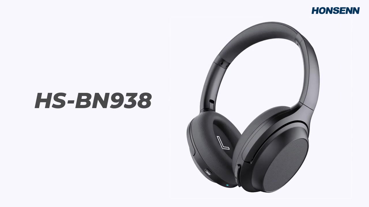 Notebook HONSENN Hybrid Active Noise Cancelling Headphones Travel Mobile Home Easy to Switch Devices Works on PC Wireless Over Ear Headphones with Mic ANC and Transparent Mode for Office 